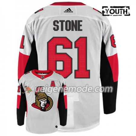 Kinder Eishockey Ottawa Senators Trikot MARK STONE 61 Adidas Weiß Authentic